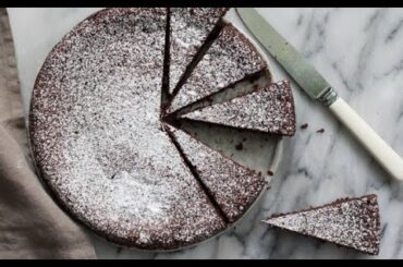 Baking torta caprese Italian food