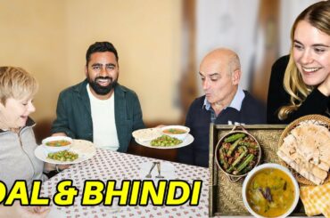 My ITALIAN PARENTS try DAL & BHINDI for the FIRST TIME!