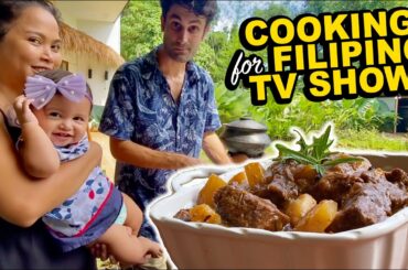 ITALIAN HUSBAND COOKING FOR A FILIPINO TV SHOW! SPEZZATINO "ITALIAN BEEF STEW"