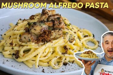 How to Make MUSHROOM ALFREDO PASTA Like an Italian