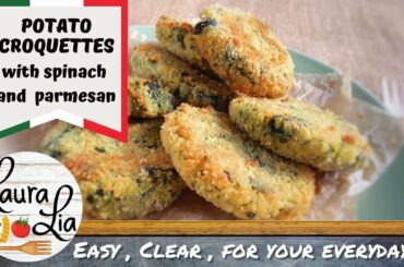 # 3 Parmesan and Spinach Potato Croquettes Oven Baked_ Italian Style_By an Italian Cook