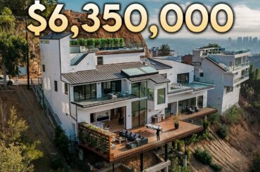 Inside a $6,350,000 Hollywood Hills Modern Mansion with Incredible Rooftop Views