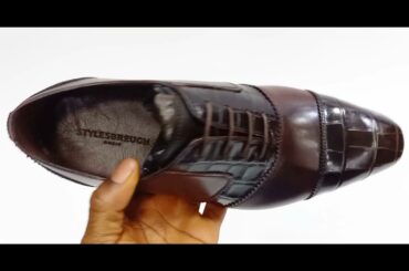 Wine Devin Blare Mix Italian Leather Oxford Shoe