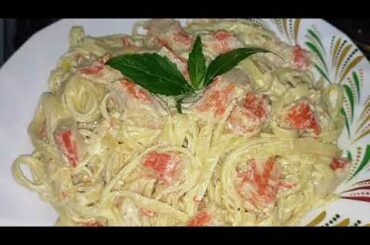 Creamy Crabmeat Pasta.