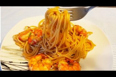 EASY COOKING SPICY GARLIC SHRIMP PASTA RECIPE TASTY  & YUMMY @Joy Hingpit