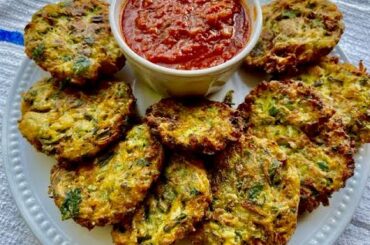 Vegetable Pancakes. Italian style vegetarian pancakes. Cauliflower Pancakes. #italiancooking