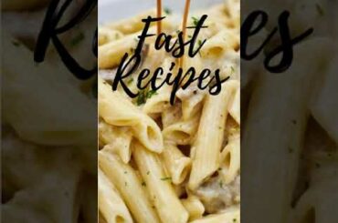 Fast Recipes Quick and Easy Creamy Pasta.#shorts