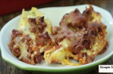 Instructional Italian Recipe:  Lasagna Stuffed Shells