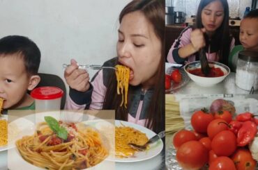 Italian Foods Spaghetti Arrabiata Pasta ka siam  ve chhin | Mizo mukbang