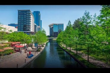City Walk Along The Breathtaking Waterway In The Beautiful Town of The Woodlands, Texas ~ 4K Footage