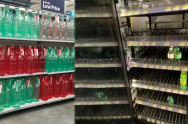 Fake Food Covers Empty Grocery Store Shelves to Hide Shortages