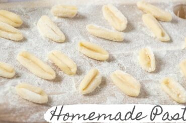 2-Ingredients Homemade Pasta | NO Machine, NO eggs | Italian "Cavatelli" (So Easy)