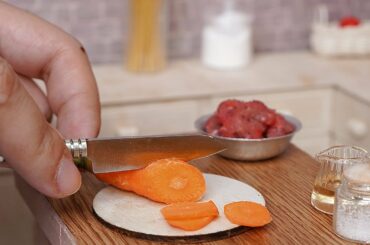 Miniature Spaghetti | Italian Recipe | ASMR Cooking Mini Food