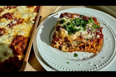 Homemade Lasagna with Red Lasagna Dough. Nutritious and Delicious #lasanga #italiancooking