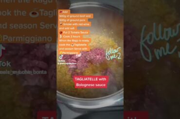 Italian Recipes Tagliatelle with Bolognese Sauce