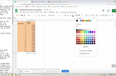 MEASURES OF POSITION:  PERCENTILES AND QUARTILES