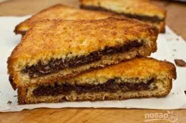 Chocolate panini. Homemade simple recipes with photos