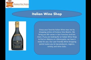 Italian Wine Shop