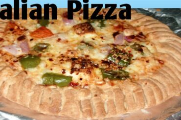 Dominos style Italian Pizza | without Yeast Tasty Pizza recipe by Monika Marwaha's kitchen