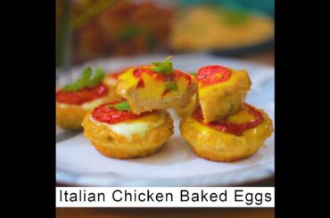 How To Make Italian Chicken Baked Eggs | Italian Chicken Egg Recipe | In Minutes Recipe #Shorts