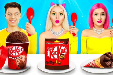 Big, Medium or Small Chocolate Food Challenge! Chocolate Battle for 24 HRS by RATATA CHALLENGE