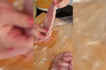 The best crispy crumbed chicken#shorts