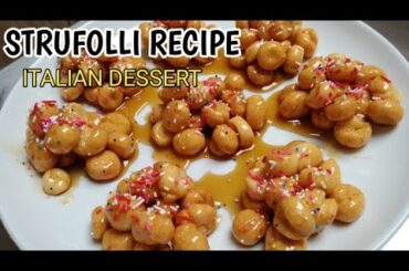 STRUFOLLI RECIPE||ITALIAN TRADITIONAL DESSERT FOR CHRISTMAS||HONEY FRIED DOUGH||Dhenz vlogz