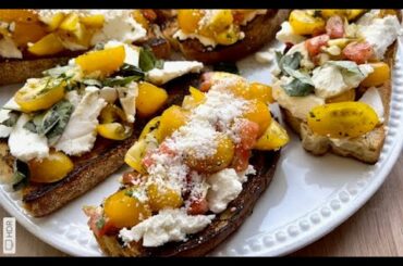 Italian Bruschetta traditional recipe. Cherry tomatoes Bruschetta. #italiancooking #bruschetta