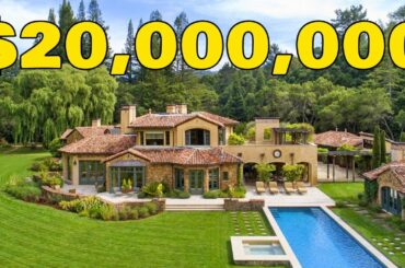 This $20,000,000 Mediterranean Style Villa Has a 300-year-old Italian Roof!