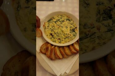 Spinach Artichoke Dip|Italian food|Maggianos Little Italy |Vegetarian Appetizer|Italian cuisine |4k