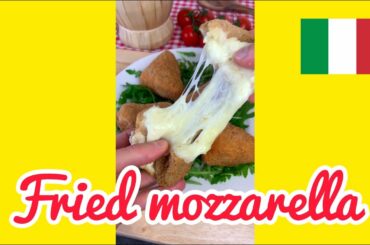 FRIED MOZZARELLA, Italian recipe! #shorts