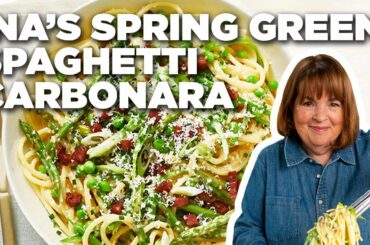 Ina Garten's Spring Green Spaghetti Carbonara | Barefoot Contessa | Food Network