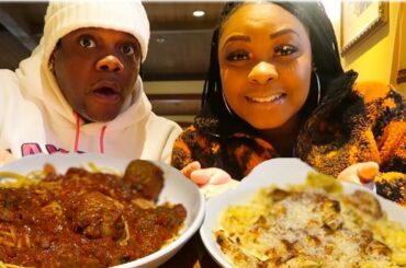 | ITALIAN FOOD MUKBANG | SPAGHETTI AND MEATBALLS | TORTELLINI CHICKEN ALFREDO PASTA |