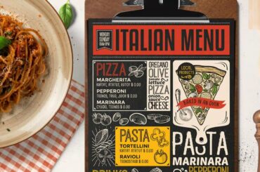 Italian Food Menu Template Brochure Template