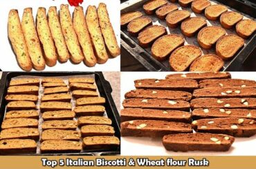 Top 5 Italian Biscotti & Wheat flour rusk in Tamil-Homemade, Easy, Crispy Tea/Coffee snack