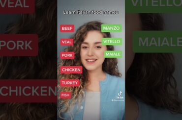 Learn Italian- Food Names