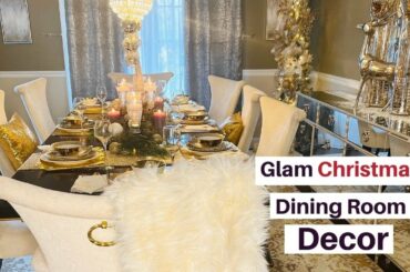 Great Ideas To Decorate a Glam Dining Room For Christmas 2021!!!  CHRISTMAS DINING ROOM TOUR!!