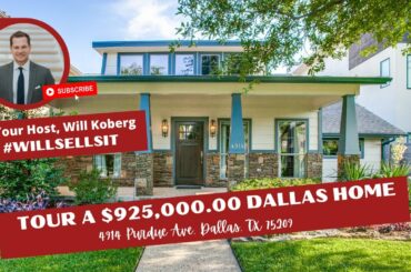 Tour A $925,000 Dallas Home | 4914 Purdue Ave, Dallas, TX 75209 | #DallasHomes #RemodeledHomes