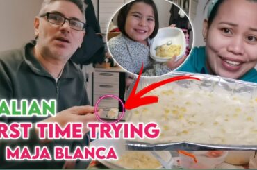 ITALIAN TRIES MAJA BLANCA | PINOY DESSERT