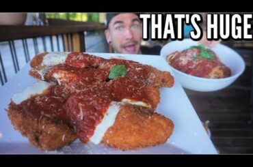GIANT ITALIAN CHICKEN PARM CHALLENGE IN NEW YORK | AUTHENTIC ITALIAN FOOD | MAN VS FOOD