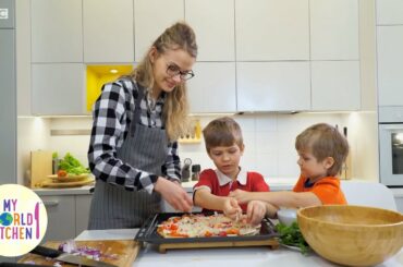 Let's Make Eddie's Italian Olive Pizza Recipe | My World Kitchen Official