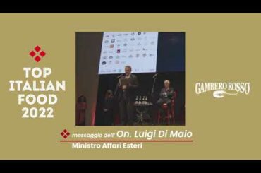 Paolo Cuccia legge il saluto del Ministro Di Maio - Top Italian Food