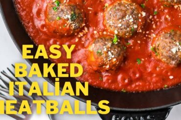 Easy Baked Italian Meatballs Recipes | Low Carb Keto Dinner