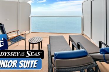 Odyssey of the Seas | Junior Suite with Large Balcony J1 | Full Walkthrough Tour & Review 4K