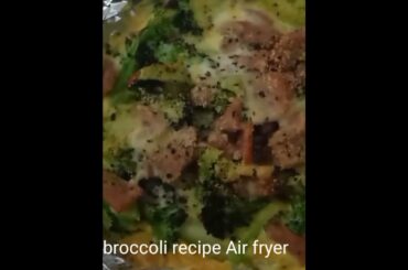 Air fryer broccoli fitness food