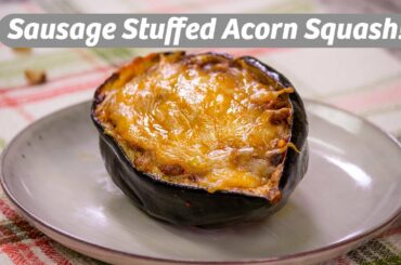 Italian Sausage Stuffed Acorn Squash: Cooking with Cass by Midamar Halal