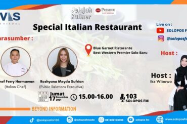 "Special Italian Restaurant" Live RAVIS Best Western Premier Solo Baru