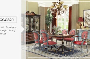 Goodwin Furniture Luxury Classic Good Quality Dining Set Sideboard Wooden Dining Room Sets GGC82.1
