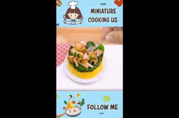 How To Make Miniature POLENTA - Perfect Miniature Italian Food #Shorts #MiniatureCookingUS #minifood