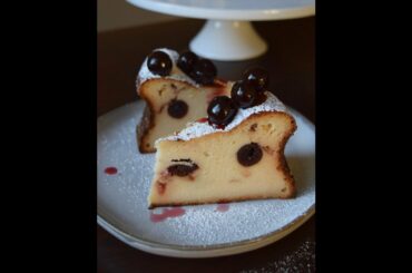 Italian Ricotta Cheesecake, recipe with Amarena cherries.